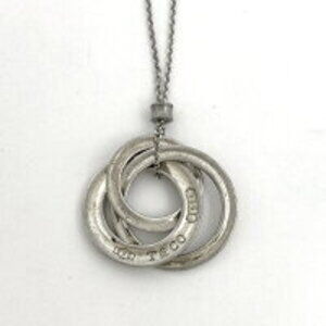 Tiffany Co Triple Circle Necklace Sterling Silver